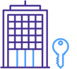 Icon - Building and Key Icon - Building and Key