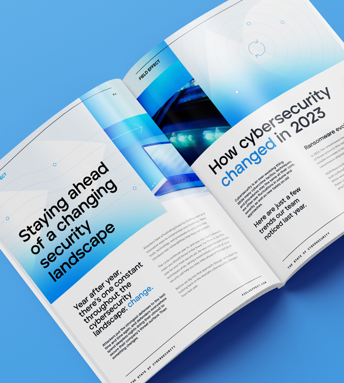 State of cybersecurity eBook spread